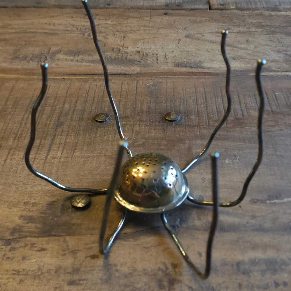 Vintage Silver Metal Spider Tea Strainer Gothic Oddity Decor Michael Aram